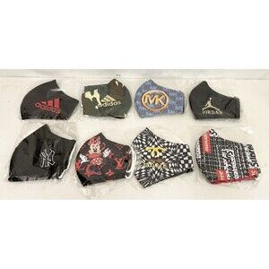 (26) Lot NEW Reusable Washable Face Mask Sports Cartoon Fashion Jewelry Logos